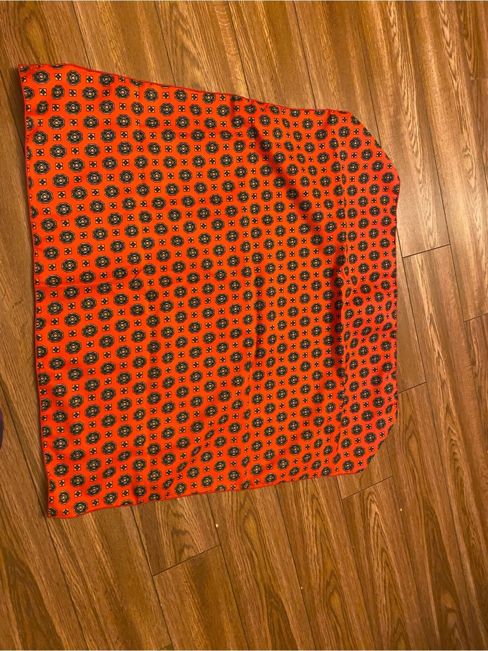 Red and black pocket square